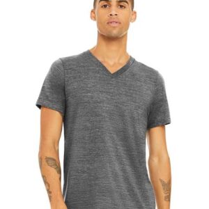 BELLA + CANVAS Unisex Textured Jersey V-Neck Tee