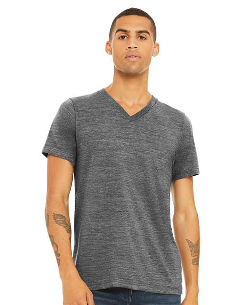 BELLA + CANVAS Unisex Textured Jersey V-Neck Tee