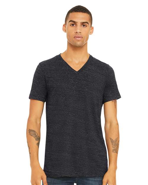 BELLA + CANVAS Unisex Textured Jersey V-Neck Tee - Image 5