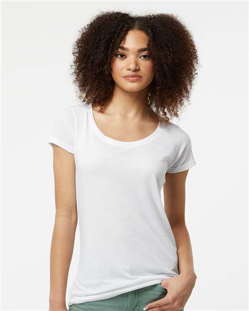 Tultex Women's Poly-Rich Scoop Neck T-Shirt - Image 37