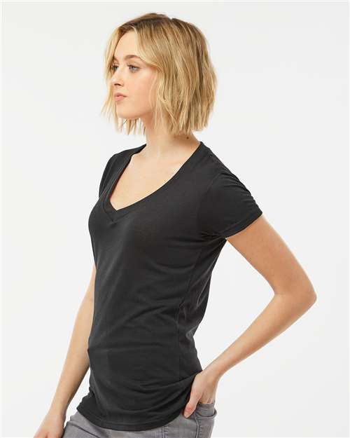 Tultex Women's Poly-Rich V-Neck T-Shirt - Image 6