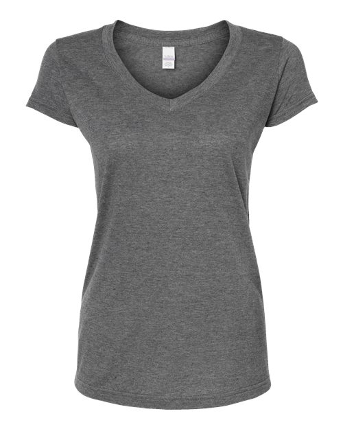 Tultex Women's Poly-Rich V-Neck T-Shirt - Image 8