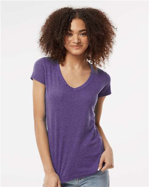 Tultex Women's Poly-Rich V-Neck T-Shirt - Image 17