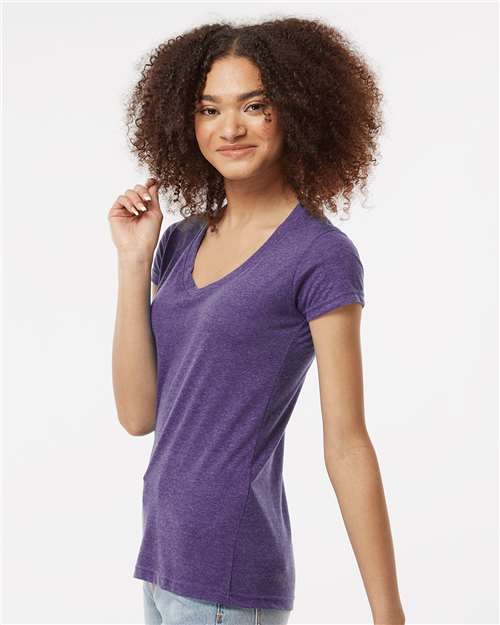 Tultex Women's Poly-Rich V-Neck T-Shirt - Image 18