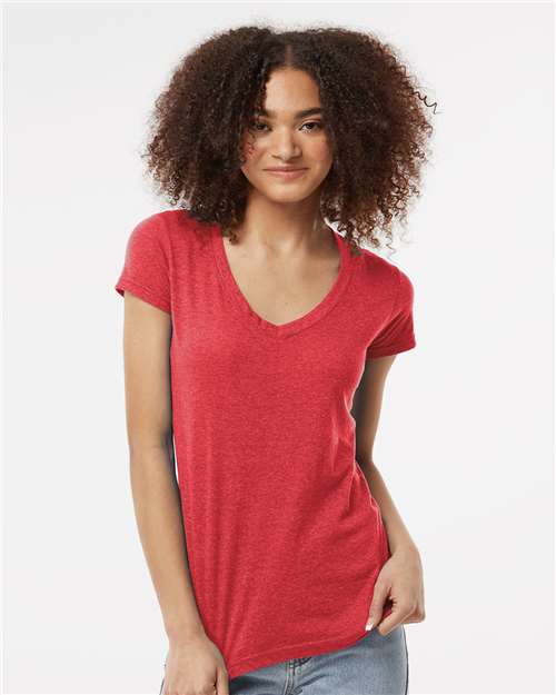 Tultex Women's Poly-Rich V-Neck T-Shirt - Image 24