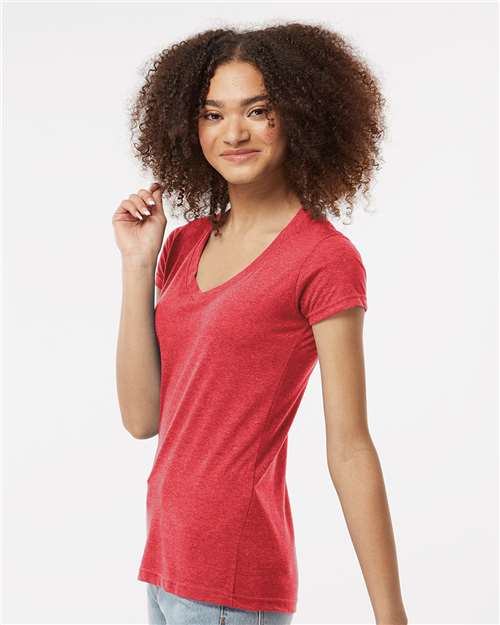 Tultex Women's Poly-Rich V-Neck T-Shirt - Image 25