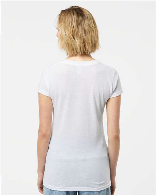 Tultex Women's Poly-Rich V-Neck T-Shirt - Image 39