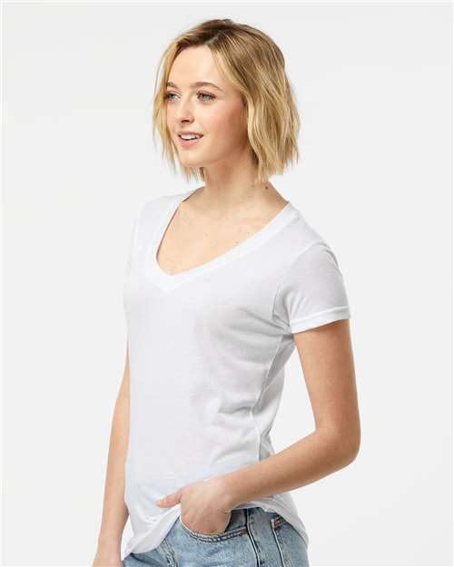 Tultex Women's Poly-Rich V-Neck T-Shirt - Image 38