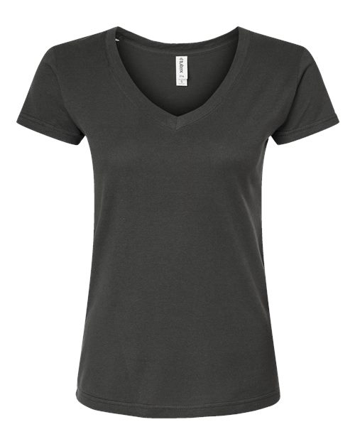 Tultex Women's Fine Jersey V-Neck T-Shirt - Image 14