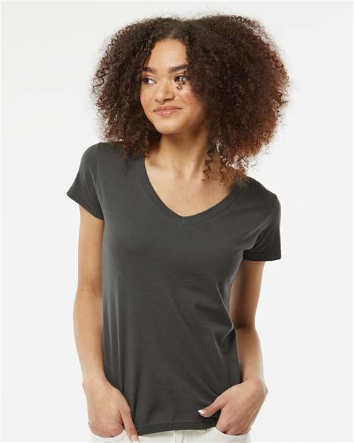 Tultex Women's Fine Jersey V-Neck T-Shirt - Image 17
