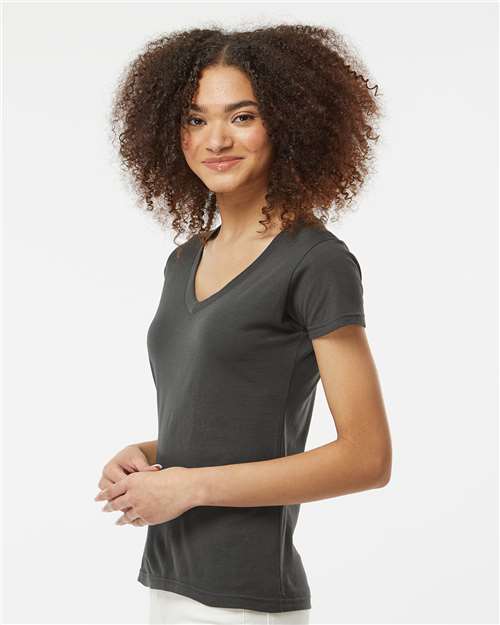 Tultex Women's Fine Jersey V-Neck T-Shirt - Image 18