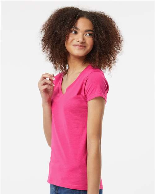 Tultex Women's Fine Jersey V-Neck T-Shirt - Image 24