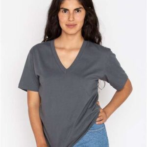 Los Angeles Apparel Unisex USA-Made Fine Jersey V-Neck T-Shirt