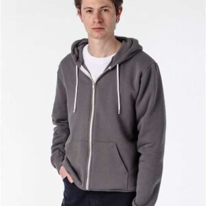 Los Angeles Apparel Unisex USA-Made Flex Fleece Full-Zip Hooded Sweatshirt