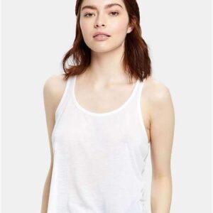 US Blanks Women's Sheer Cropped Racer Tank Top