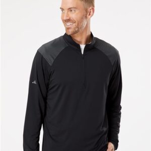 Adidas Men's Ultimate365 Lightweight Shoulder Stripe Quarter-Zip Pullover