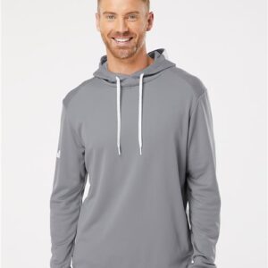 Adidas Men's Textured Mixed Media Midweight Hooded Sweatshirt