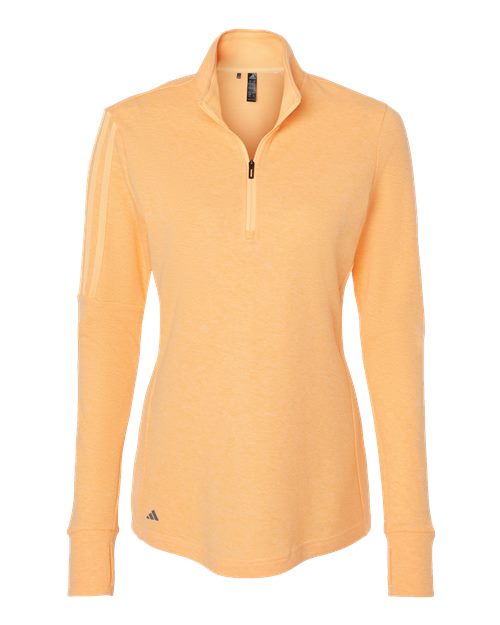 Adidas Women's 3-Stripes Quarter-Zip Sweater Pullover