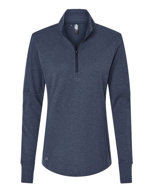 Adidas Women's 3-Stripes Quarter-Zip Sweater Pullover - Image 4