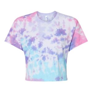 Colortone Women's Tie-Dyed Crop T-Shirt