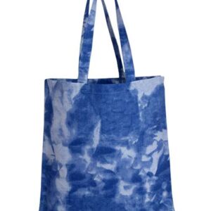 Q-Tees Tie-Dyed Canvas Tote Bag
