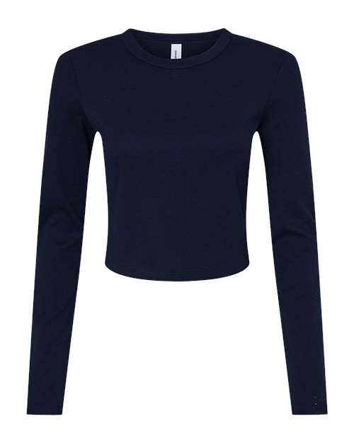 BELLA + CANVAS Women's Micro Rib Long Sleeve Baby Tee - Image 5