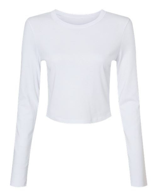 BELLA + CANVAS Women's Micro Rib Long Sleeve Baby Tee - Image 6