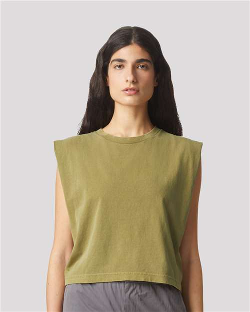 American Apparel Women's Heavyweight Cotton Garment-Dyed Muscle Tee - Image 4