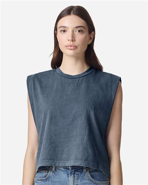 American Apparel Women's Heavyweight Cotton Garment-Dyed Muscle Tee - Image 35