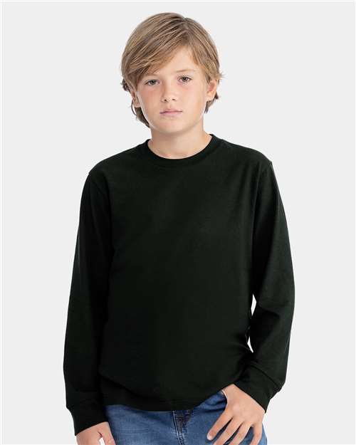 Next Level Youth Cotton Long Sleeve T-Shirt - Image 5