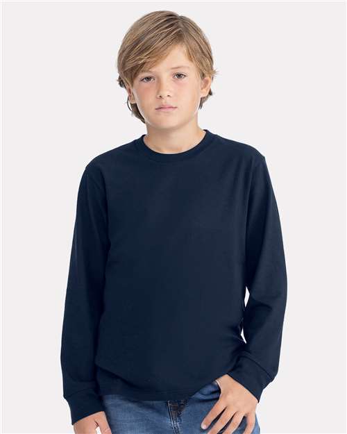 Next Level Youth Cotton Long Sleeve T-Shirt - Image 17