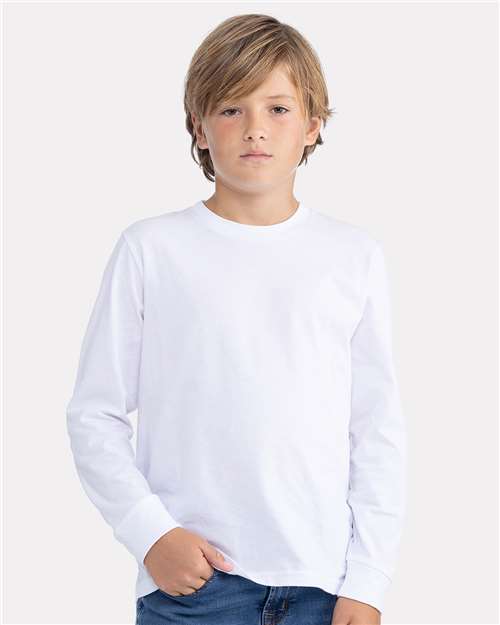 Next Level Youth Cotton Long Sleeve T-Shirt - Image 33