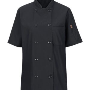 Chef Designs Women's Mimix™ Short Sleeve Chef Coat with OilBlok