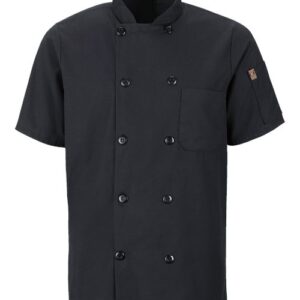 Chef Designs Mimix™ Short Sleeve Chef Coat with OilBlok