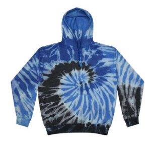 Colortone Unisex Tie-Dyed Cloud Inside-Out Fleece Hooded Sweatshirt