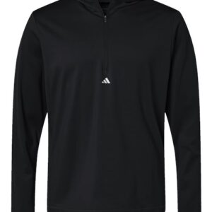 Adidas Men's Lightweight Quarter-Zip Hooded Pullover