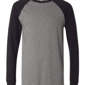 BELLA + CANVAS Men's Long Sleeve Jersey Baseball Tee
