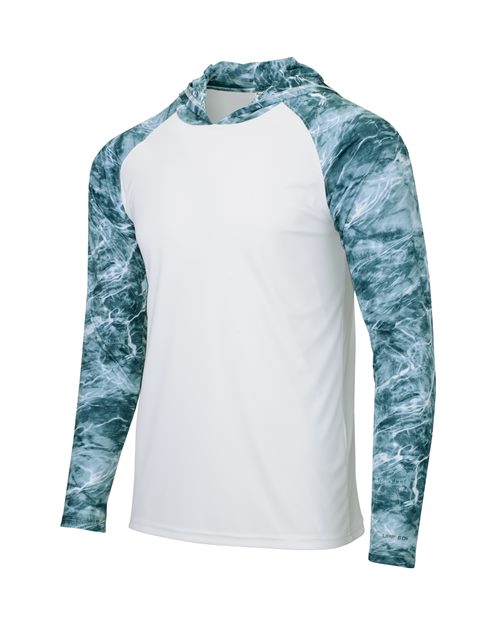 Paragon Men's Biloxi Performance Colorblocked Hooded Long Sleeve T-Shirt - Image 22