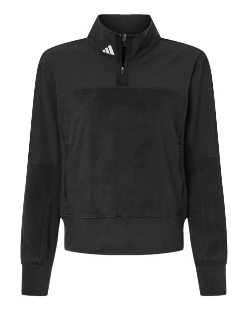 Adidas Women's Fleece Quarter-Zip Pullover - Image 3