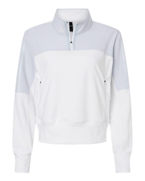 Adidas Women's Fleece Quarter-Zip Pullover - Image 4