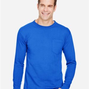 Bayside Unisex Union-Made Long Sleeve Pocket T-Shirt