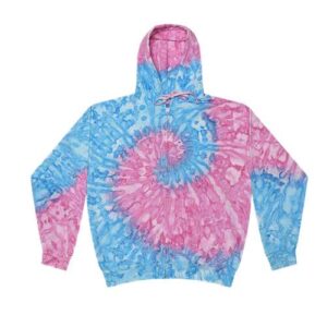 Colortone Unisex Tie-Dyed Full-Zip Hooded Sweatshirt