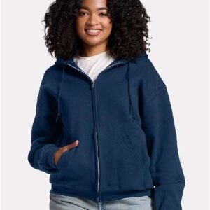 JERZEES Unisex Rugged Full-Zip Hooded Sweatshirt