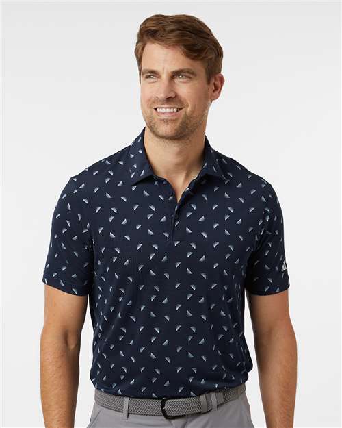 Adidas Men's Ultimate365 Mesh Print Polo - Image 5