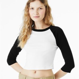 BELLA + CANVAS 1200 - Women's Micro Rib Three-Quarter Raglan Sleeve Baby Tee