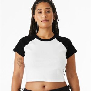 BELLA + CANVAS 1201 - Women's Micro Rib Raglan Baby Tee