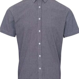 Artisan Collection by Reprime Men's Microcheck Gingham Cotton Shirt