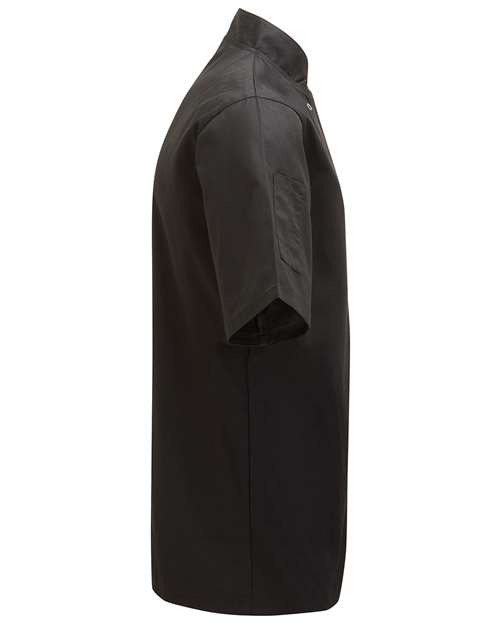 Artisan Collection by Reprime Unisex Ten Studded Front Short Sleeve Chef Coat - Image 3