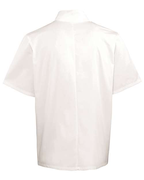 Artisan Collection by Reprime Unisex Ten Studded Front Short Sleeve Chef Coat - Image 8