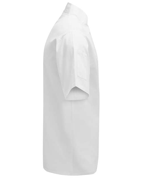 Artisan Collection by Reprime Unisex Ten Studded Front Short Sleeve Chef Coat - Image 9